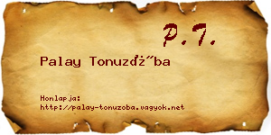 Palay Tonuzóba névjegykártya